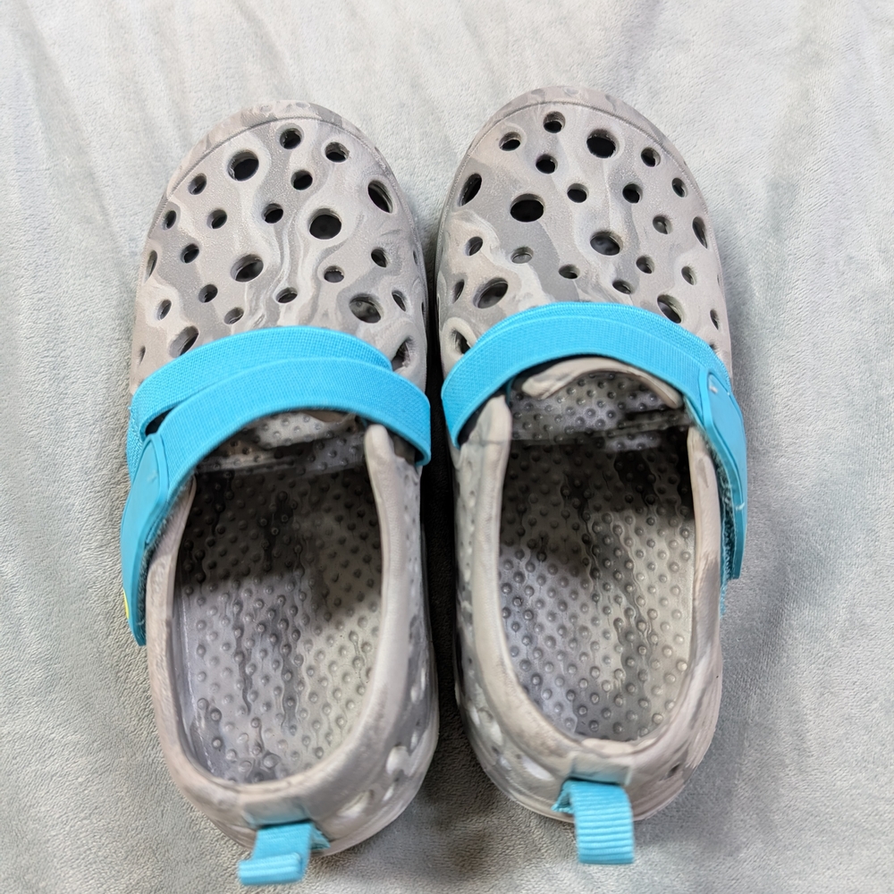 Western Chief Kids Gray and Aqua Water Shoes